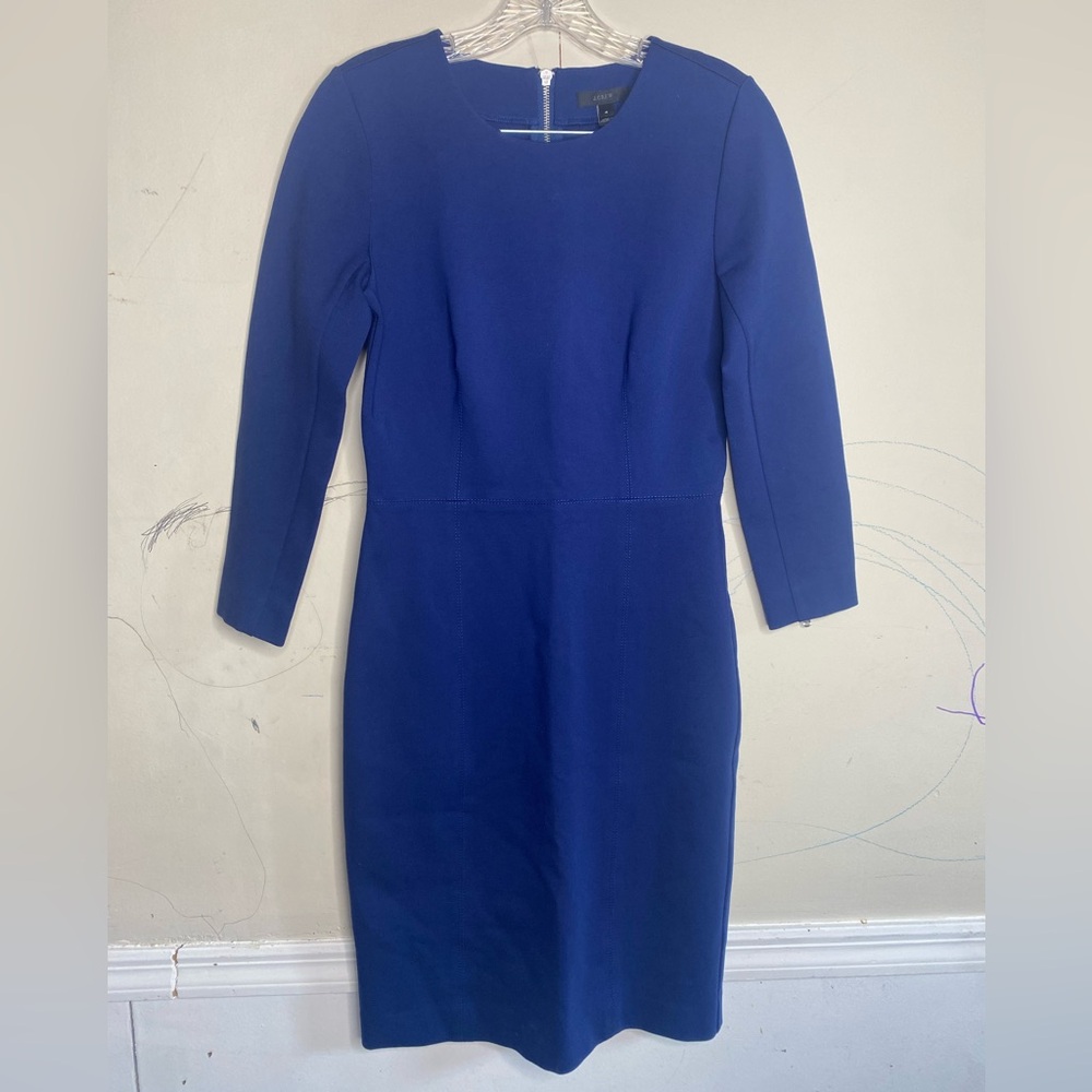 J. Crew Elegang Royal Blue half Sleeve Dress